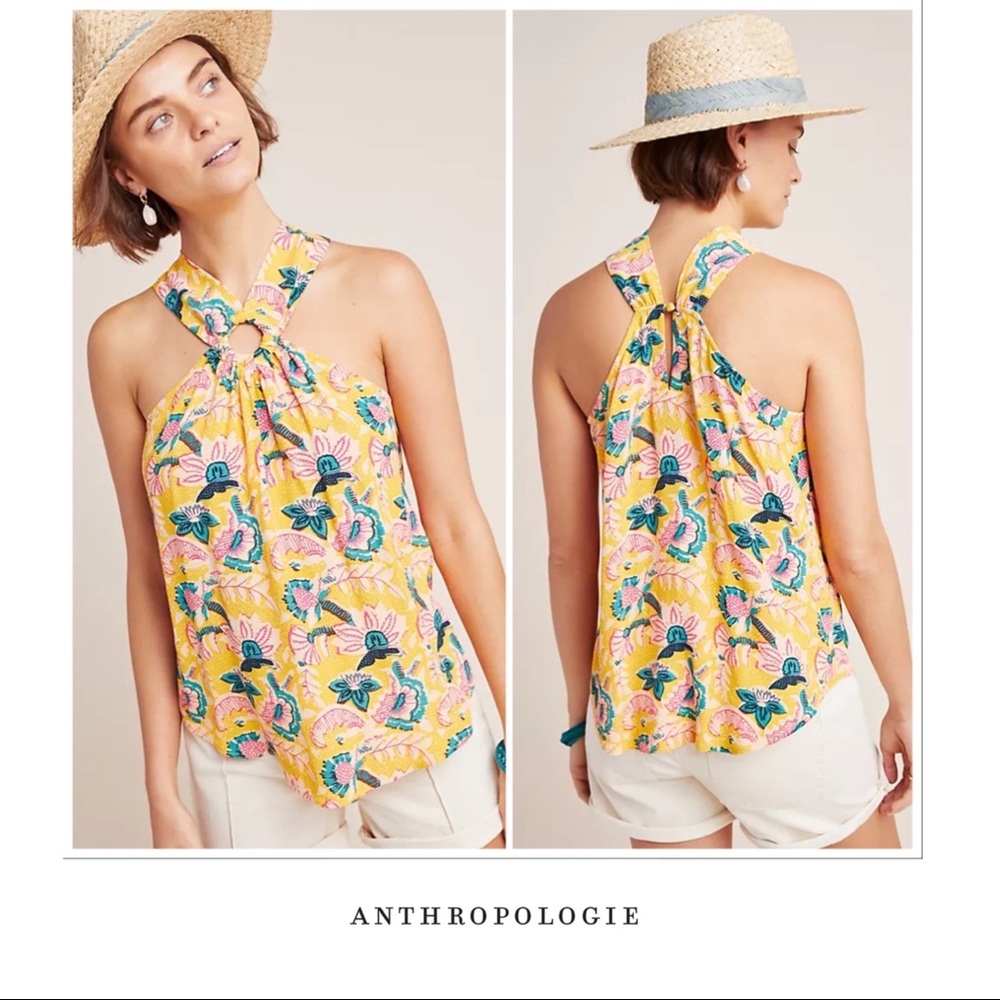 NEW Anthropologie Maeve Mica Sleeveless Blouse